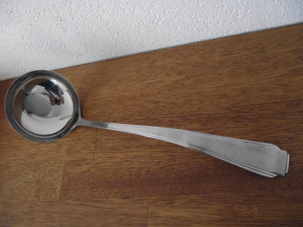 vintage RVS Sola 840 Trapje soeplepel 30cm Sola GZ 1950-1960, Ophalen of Verzenden