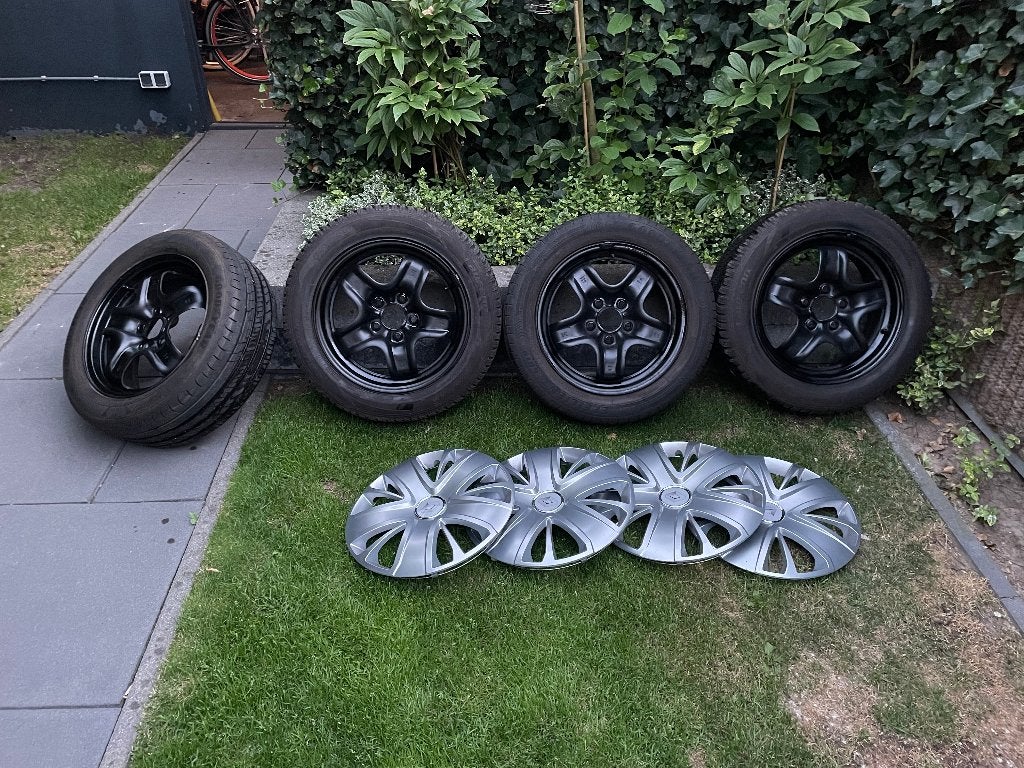 Megane 3 stalen velgen met wieldoppen, Ophalen, Gebruikt, Velg(en), 16 inch