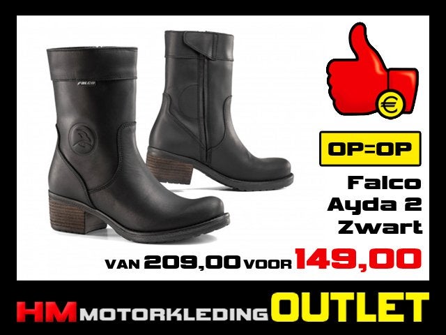 !! Motorlaars dames Falco Ayda 2 Zwart - VOORDEEL !!, Info@huybersmotoren.nl, HM - Sale, NL, Dames