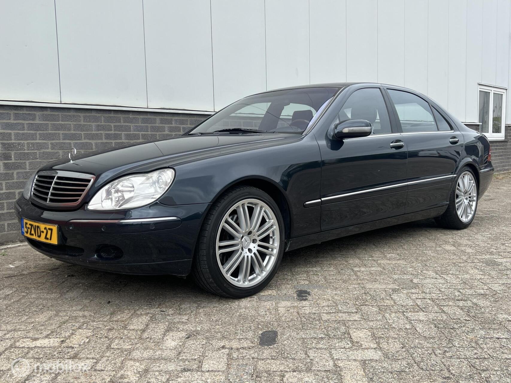 Mercedes S-klasse 500 Lang, Auto's, Gebruikt, Zwart, Leder, Bedrijf