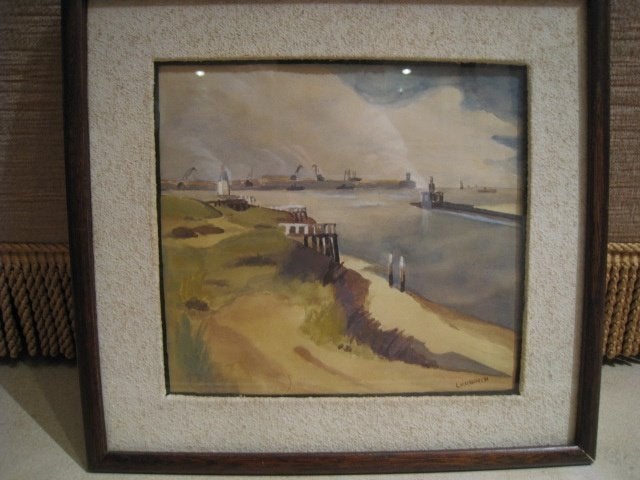 Schilderij, waarschijnlijk Scheldezicht, Ophalen of Verzenden