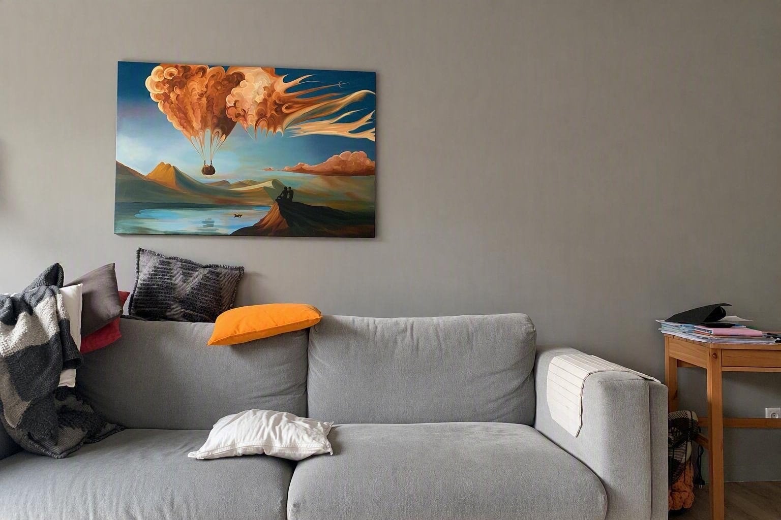 IKEA Nockeby 3-zits bank - Lichtgrijs - Goede staat, Huis en Inrichting, Ophalen, Gebruikt, Driepersoons, 75 tot 100 cm