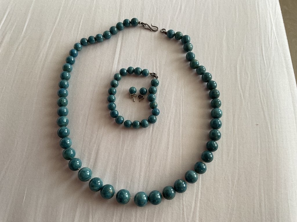 Antiek Apatiet halssnoer, Ophalen of Verzenden, Overige materialen, Ketting, Met edelsteen