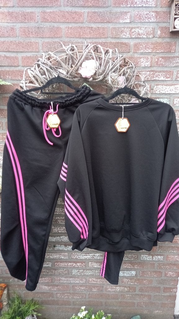 Dames joggings pak, Zwart, Nieuw, Ophalen of Verzenden, Maat 42/44 (L)