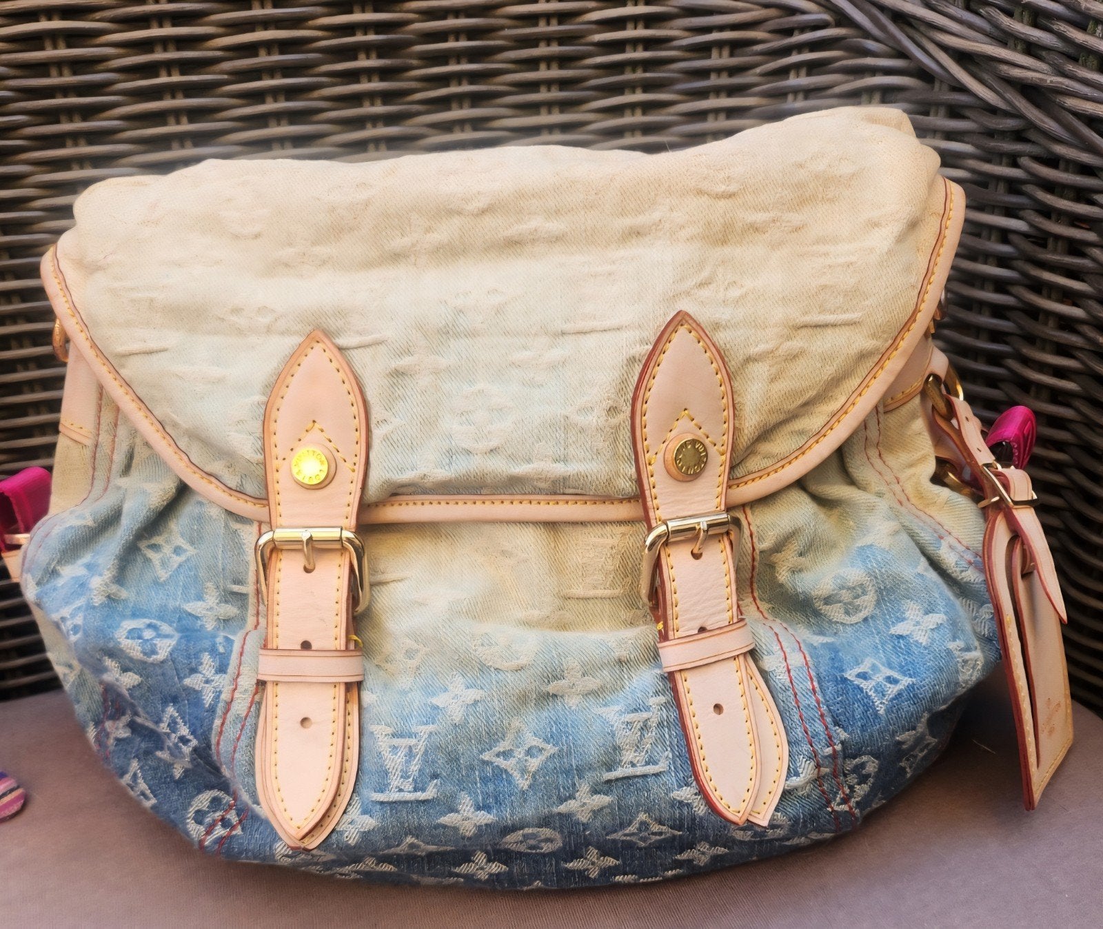 Louis vuitton sunrise denim, Ophalen of Verzenden, Gebruikt, Blauw