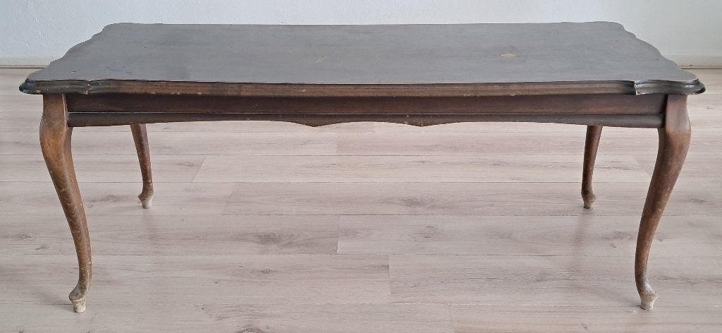 Antique coffee table with ornate legs, Ophalen, Gebruikt, 100 tot 150 cm, Vintage