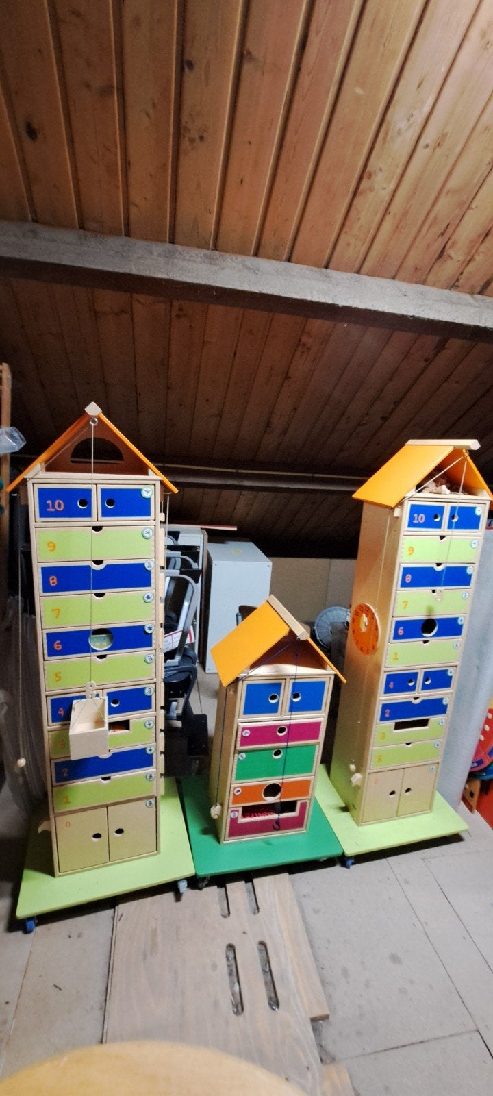 Set van 3 Montessori Torenkasten met Lades, Ophalen, Gebruikt, Knutselen