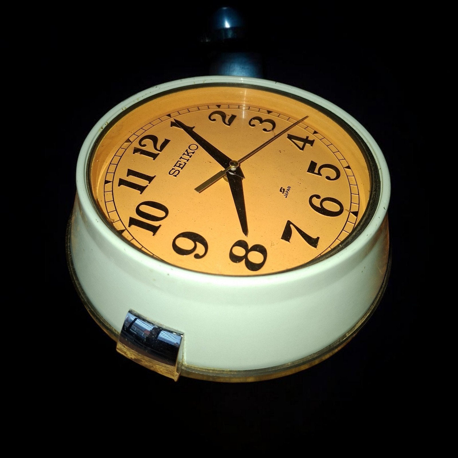 Vintage Seiko scheepsklok met patina maritieme uitstraling, Huis en Inrichting, Ophalen of Verzenden, Gebruikt, Analoog, Wandklok