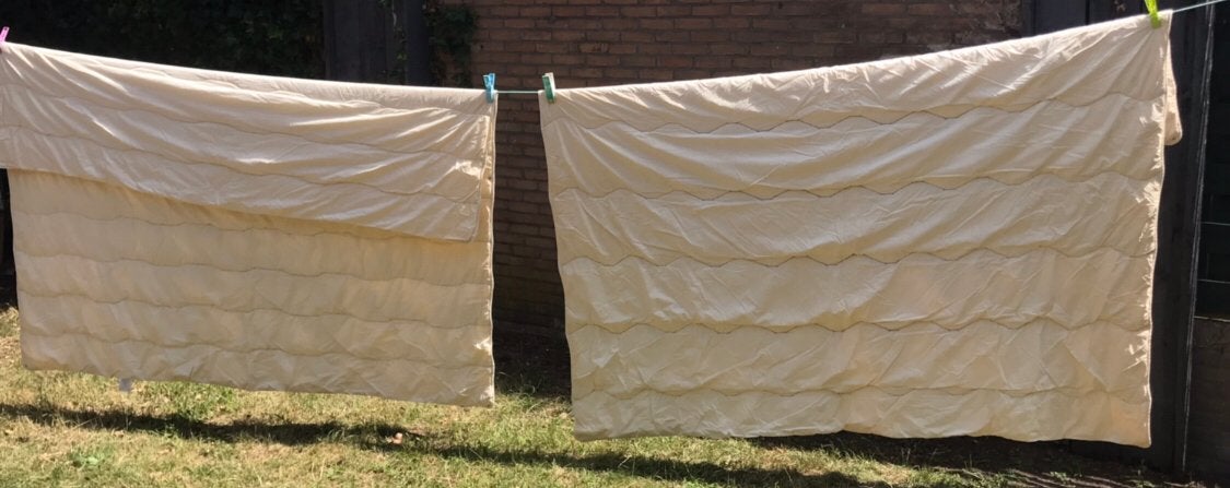 2 Woolmark dekbedden in 4 seasons set, Huis en Inrichting, Ophalen, Gebruikt, Wit, Tweepersoons