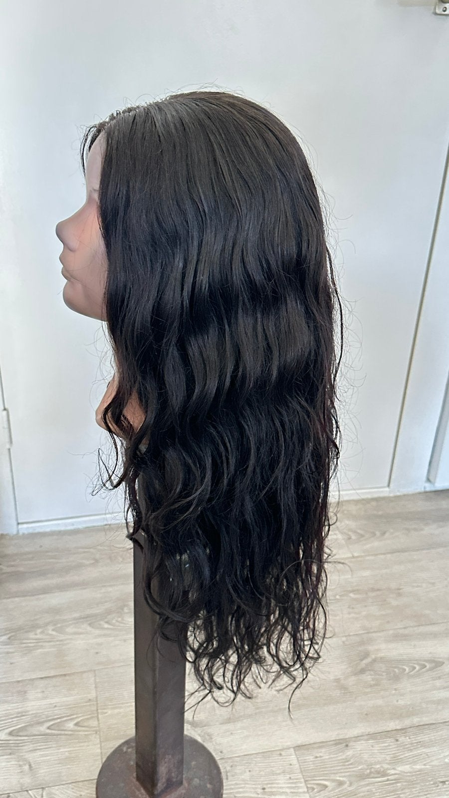 LACE WIG ECHT HAAR, Ophalen of Verzenden, Zo goed als nieuw, Pruik of Haarverlenging
