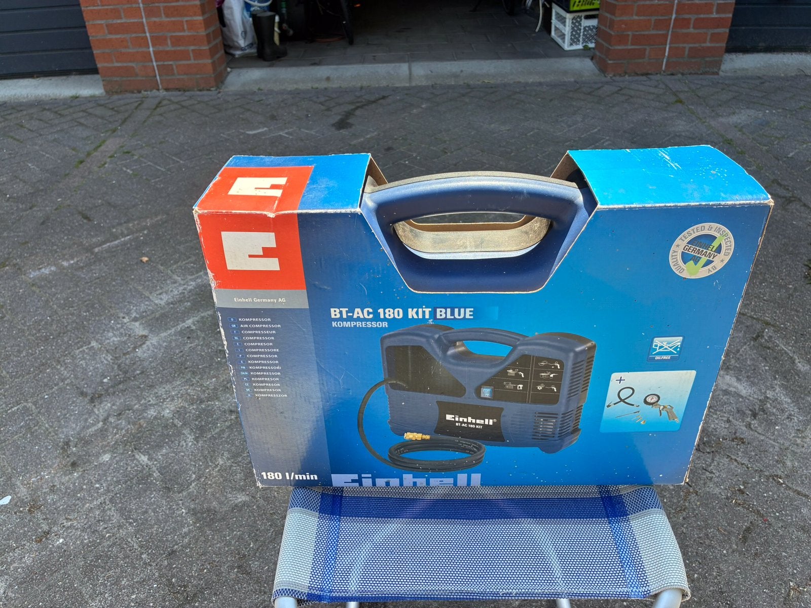 Compressor 180l/min, Ophalen, Zo goed als nieuw, Minder dan 200 liter/min