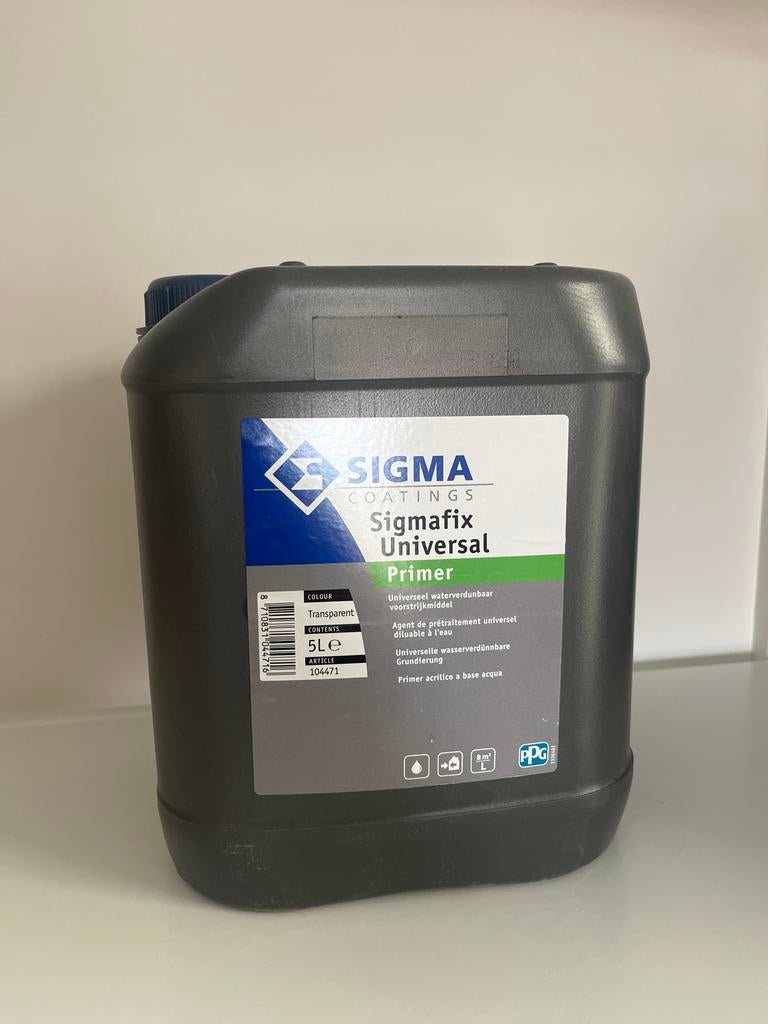 Sigma Sigmafix Universal Primer voorstrijk 5L nieuw, Overige kleuren, 5 tot 10 liter, Nieuw, Ophalen of Verzenden