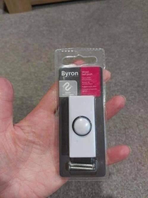 Byron beldrukker bedraad opbouw wit 7910, Ophalen of Verzenden, Nieuw