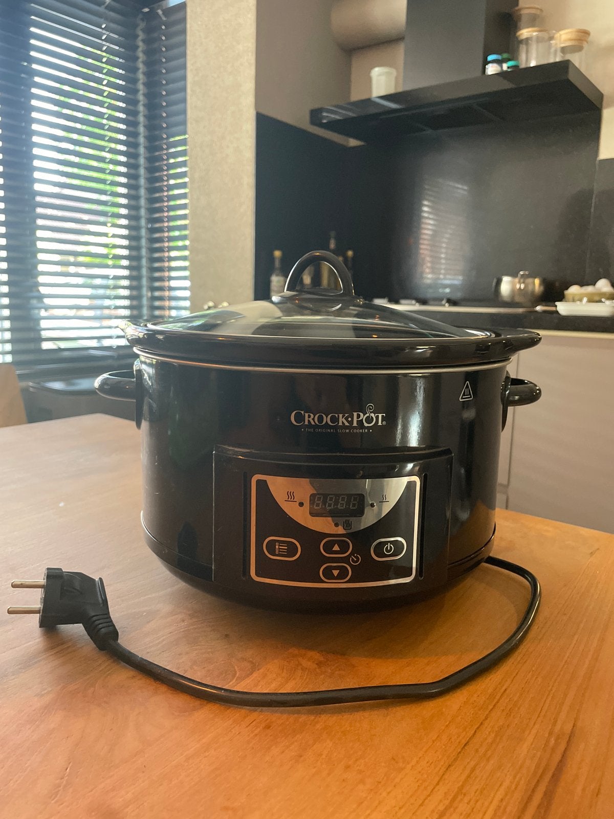 Crock-Pot Slowcooker met timer en gietijzeren pan, Ophalen, Timer, Zo goed als nieuw