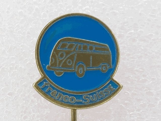 SP1999 Speldje Franco-Suisse VW bus blauw, Ophalen of Verzenden, Gebruikt, Transport