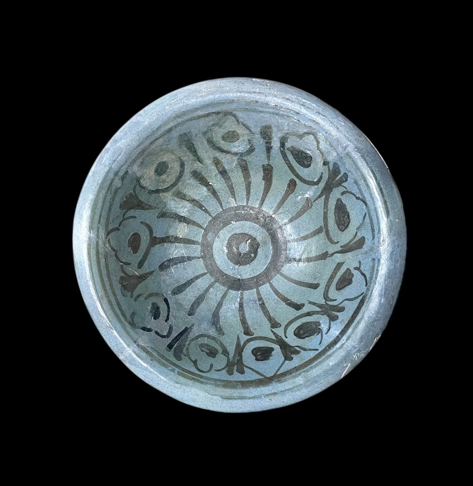 Bodemvondst majolica blauw kom 17e eeuw. Diam 17.5 cm, Ophalen of Verzenden