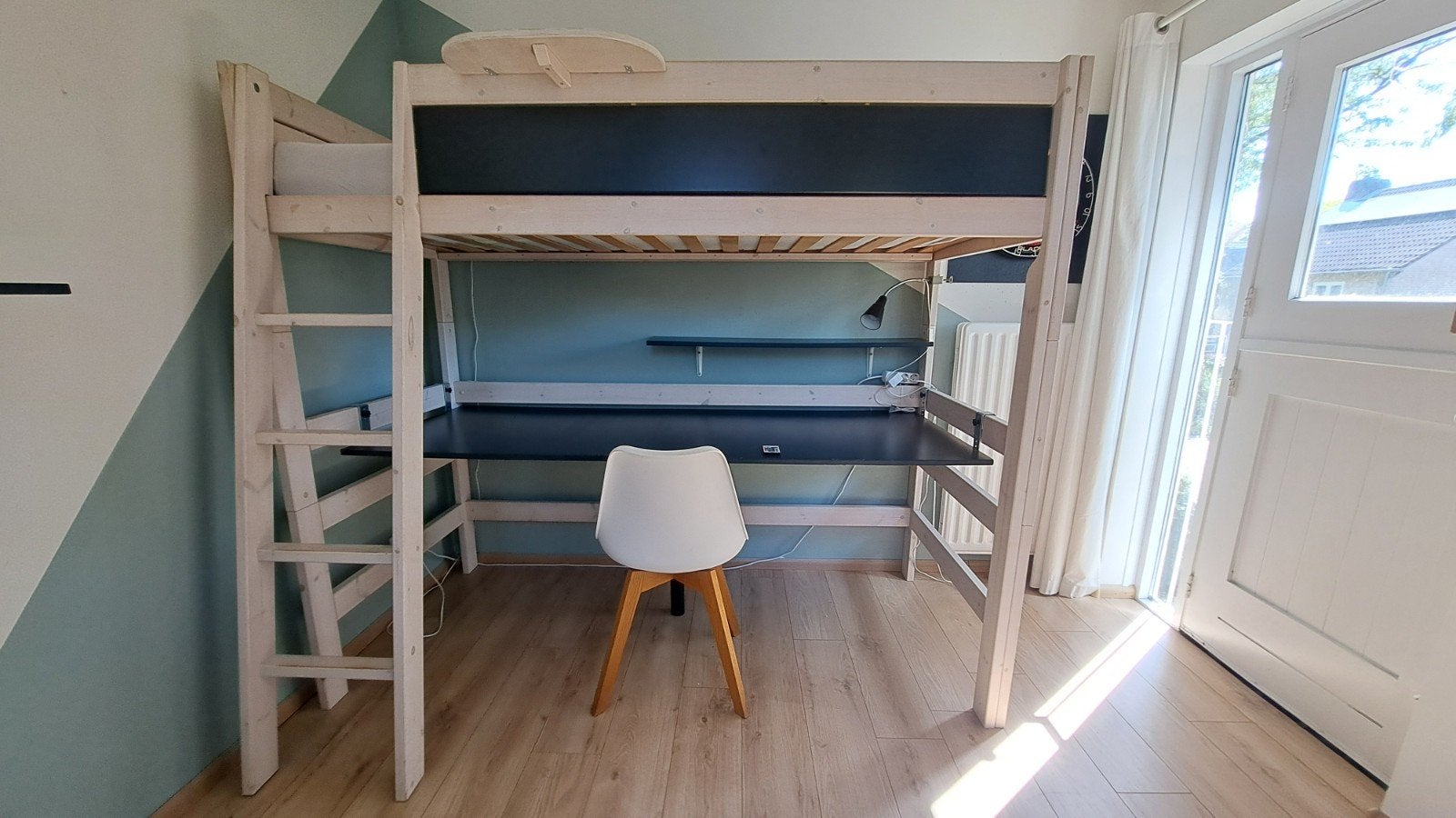 Lifetime Hoogslaper / Halfhoogslaper met bureau, Ophalen, Gebruikt, 90 cm, Eenpersoons