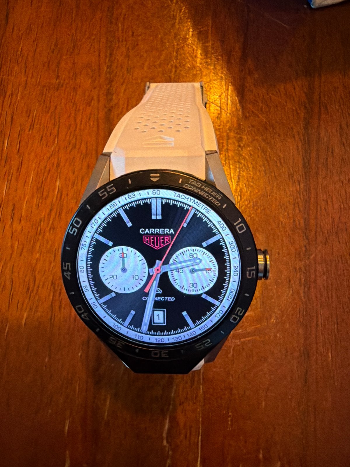 Tag Heuer Connected Smartwatch - Zo goed als nieuw, Hartslag, Zwart, Ophalen of Verzenden, Zo goed als nieuw
