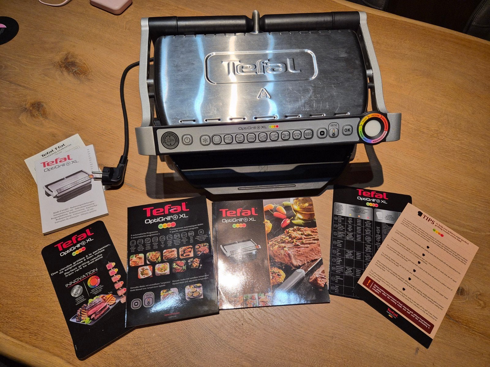 Tefal opti + XL grill, Ophalen of Verzenden, Zo goed als nieuw