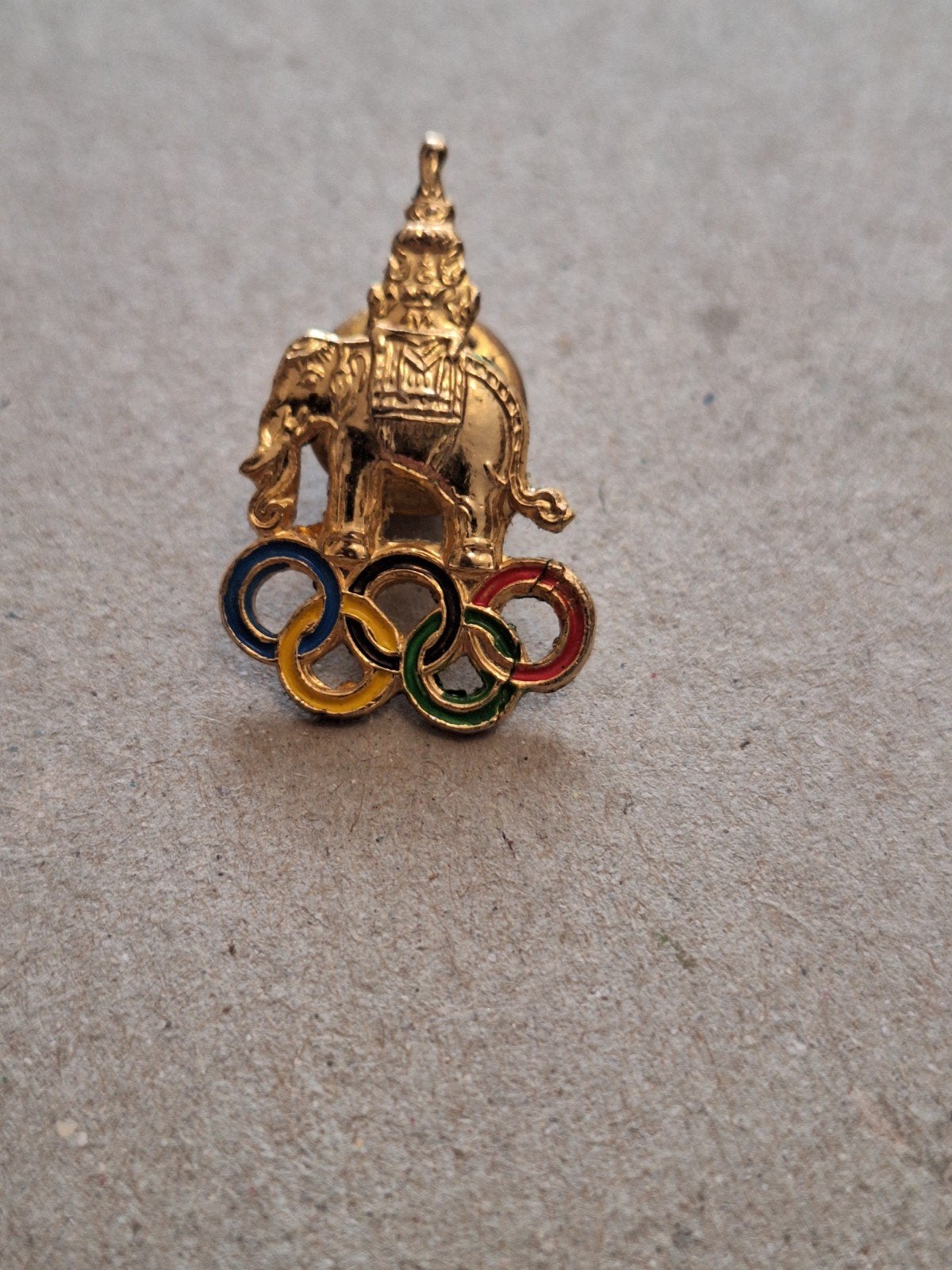 Olympische Speld: Olifant met Olympische Ringen, Ophalen of Verzenden, Sport