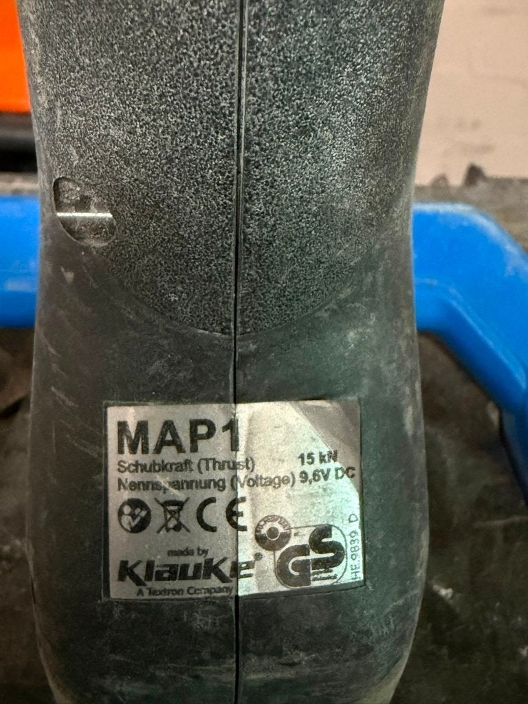 Klauke MAP1 Mini Perstang - 15 kN, 9.6V DC, Installatie