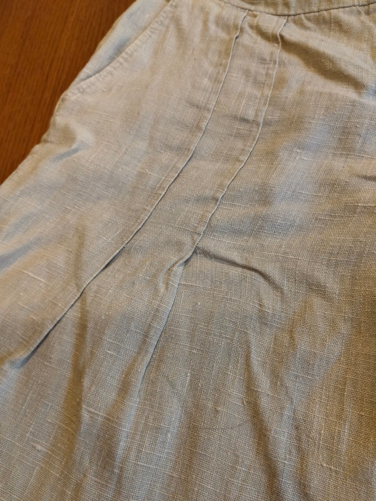 linnen broek van promiss maat 38, Promiss, Beige, Zo goed als nieuw, Lang