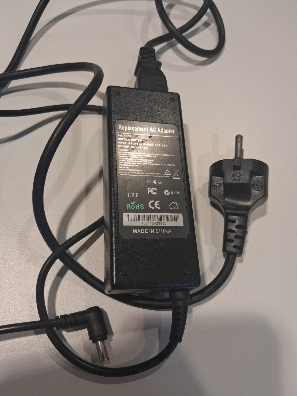 Acer laptop oplader - 19V 3.42A - Zo goed als nieuw, Ophalen of Verzenden, Zo goed als nieuw, Acer