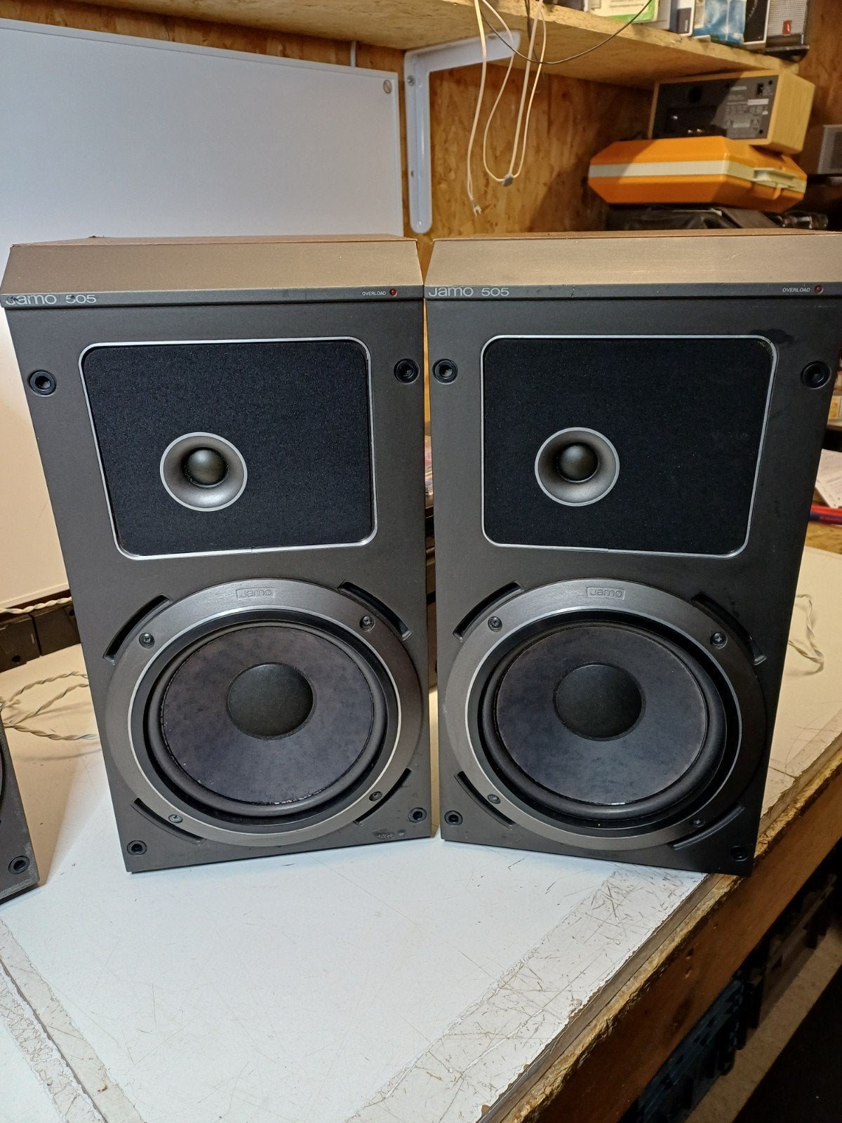 Jamo 505 Luidsprekers met Overload Beveiliging - Gerefoamd, Stereo speakers, Refurbished, Ophalen of Verzenden, 60 tot 120 watt