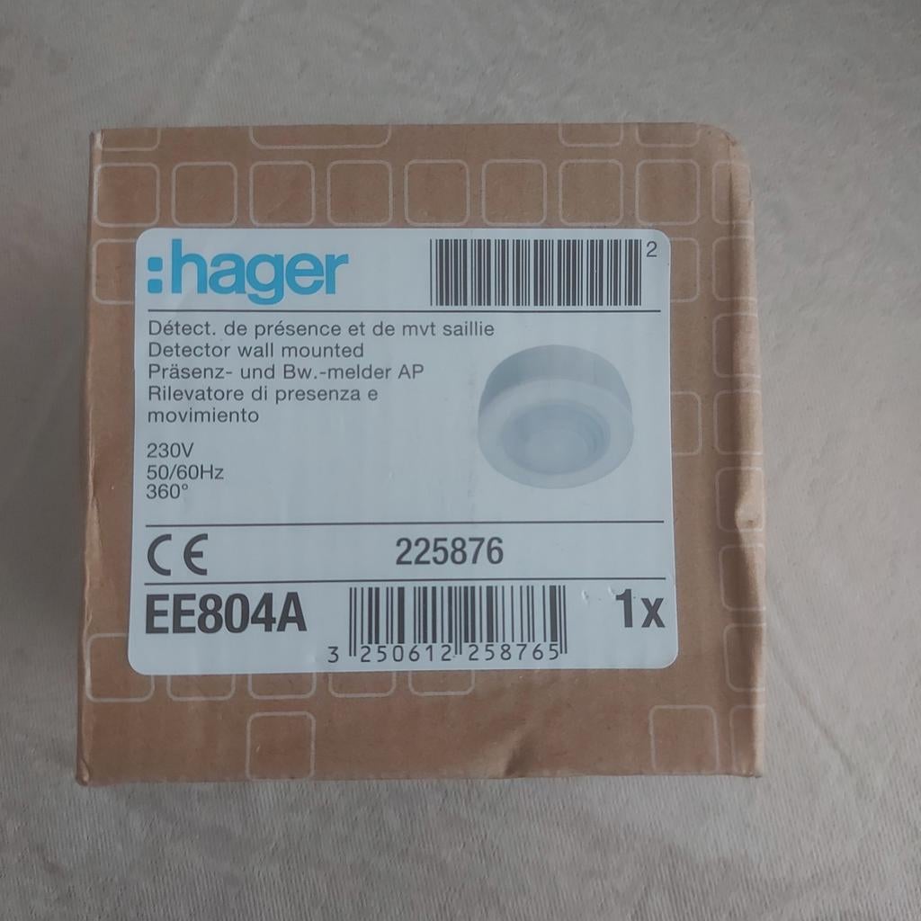 Hager EE804A Bewegingsmelder 360 Nieuw, Ophalen of Verzenden, Nieuw, Detector, Sensor of Melder, Overige soorten