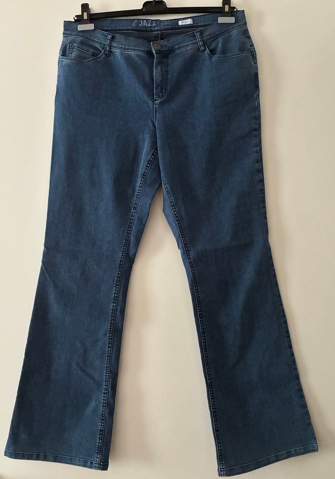 Blauw spijkerbroek JAZZ flared leg slim fit mt 44 / 32, Blauw, Maat 42/44 (L), Ophalen of Verzenden, Zo goed als nieuw