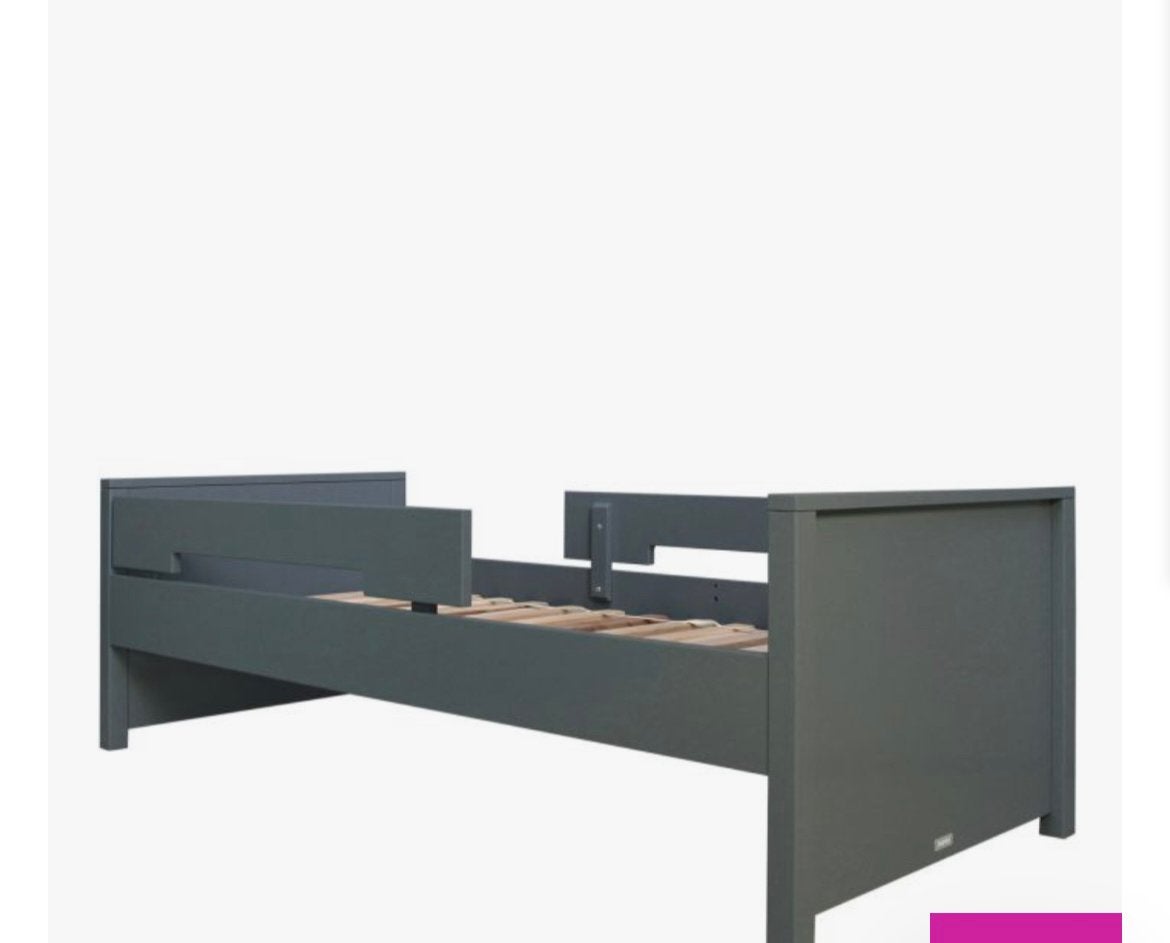 Te koop: Bopita kinderbed Jonne donkergrijs 90x200, Ophalen, Gebruikt, Overige typen, Bopita