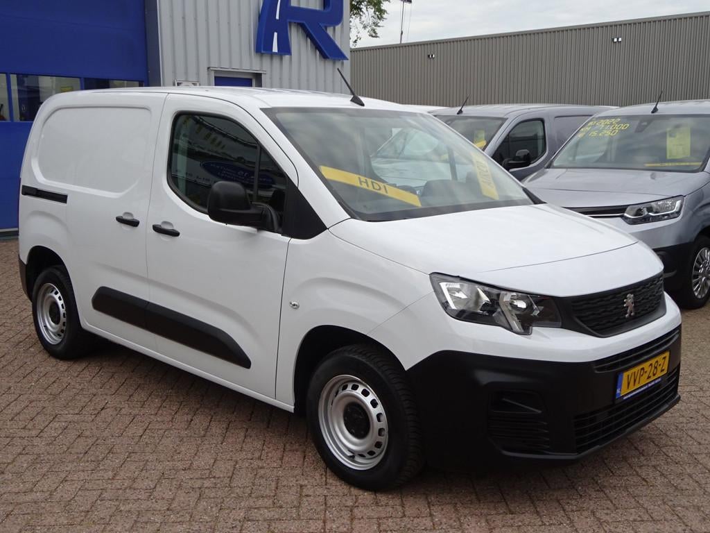 Peugeot Partner 1.5 BlueHDi 100 S&S L1 AIRCO SCHUIFDEUR CRUI, Auto's, Voorwielaandrijving, Stof, Gebruikt, Wit