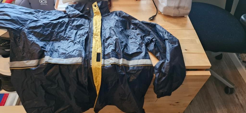 Regenpak - Donkerblauw met reflecterende strepen, Ophalen of Verzenden