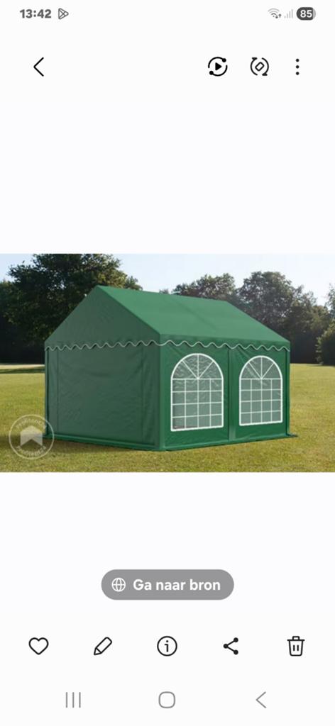 Partytent gebruikt, Tuin en Terras, Ophalen, Gebruikt, Minder dan 5 meter