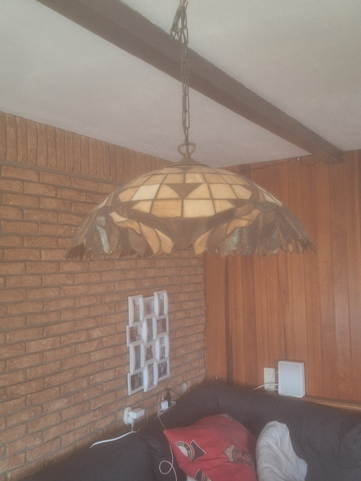 Tiffany Stijl Hanglamp - Uniek Glas-in-lood Design, Ophalen, Gebruikt, E27 (groot), Tiffany