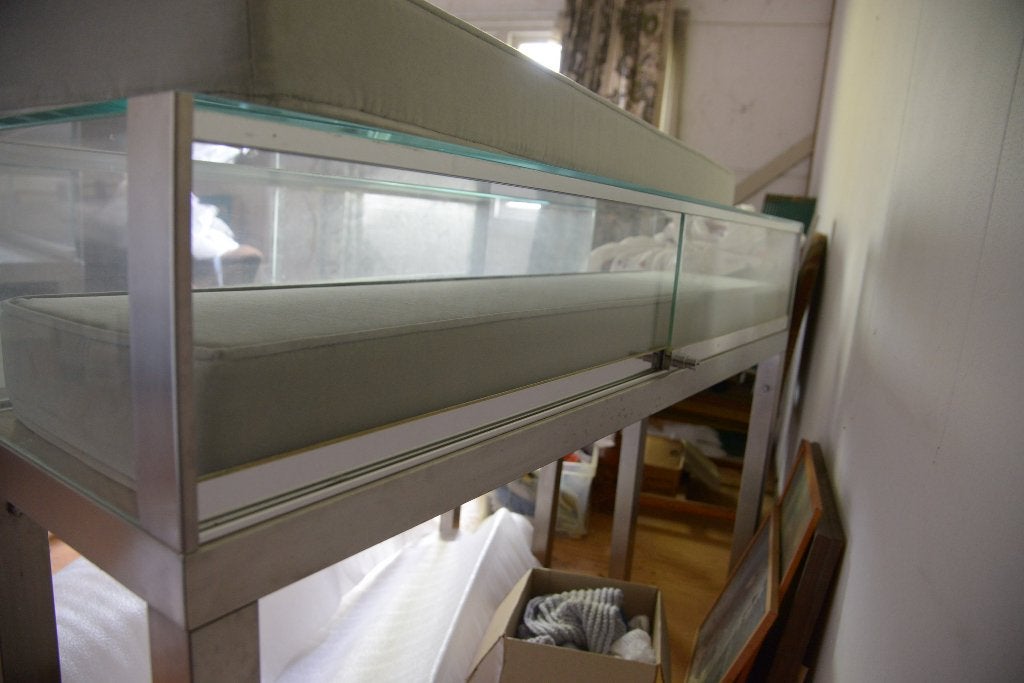 Vitrine toonbank showmodel kast, Ophalen, Gebruikt, 100 tot 150 cm, 100 tot 150 cm