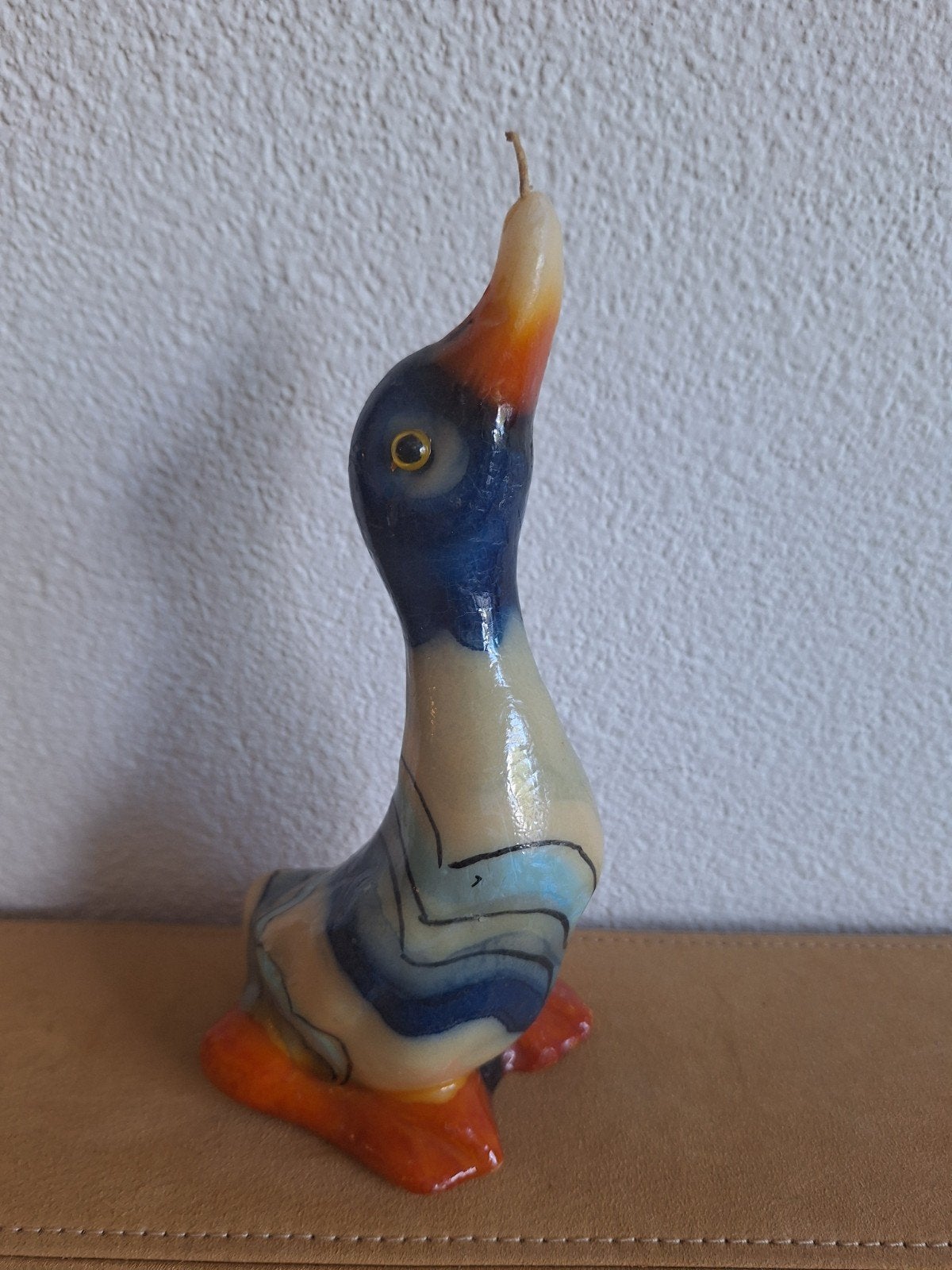 Vintage Endless Wick Kaars Eend Made in Italy, Ophalen, Meerkleurig, Overige merken, Was