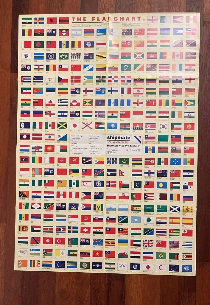Vlaggenposter, Rechthoekig Staand, Ophalen of Verzenden, Zo goed als nieuw, A1 t/m A3
