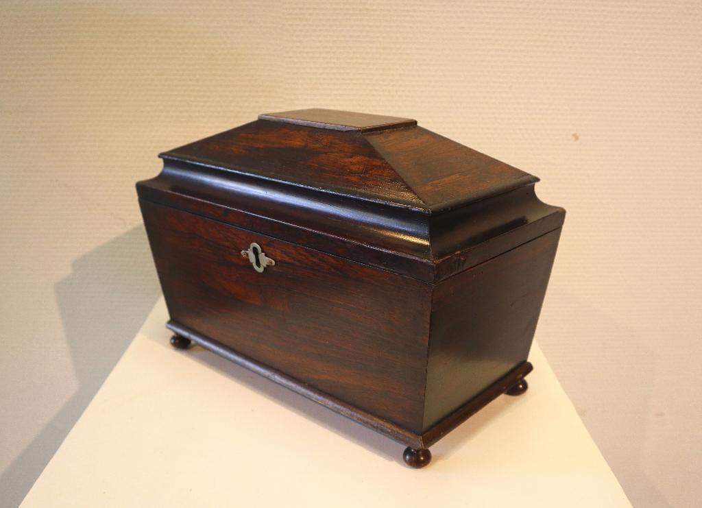 Antieke Engelse theekist, Regency, Antiek en Kunst, Ophalen of Verzenden