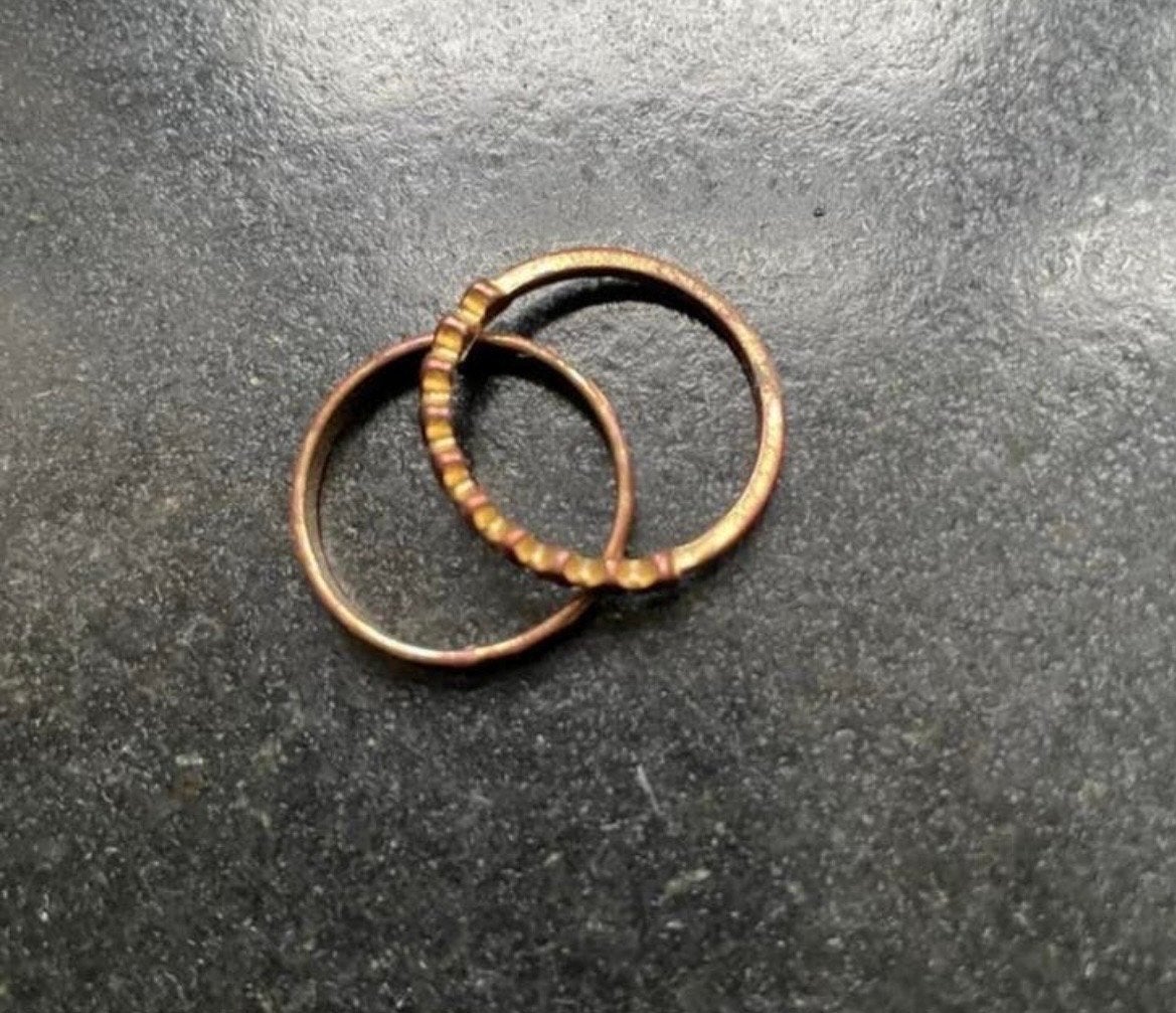 Set van twee ringen, Gebruikt, Ophalen of Verzenden, 17 tot 18, Dame of Heer