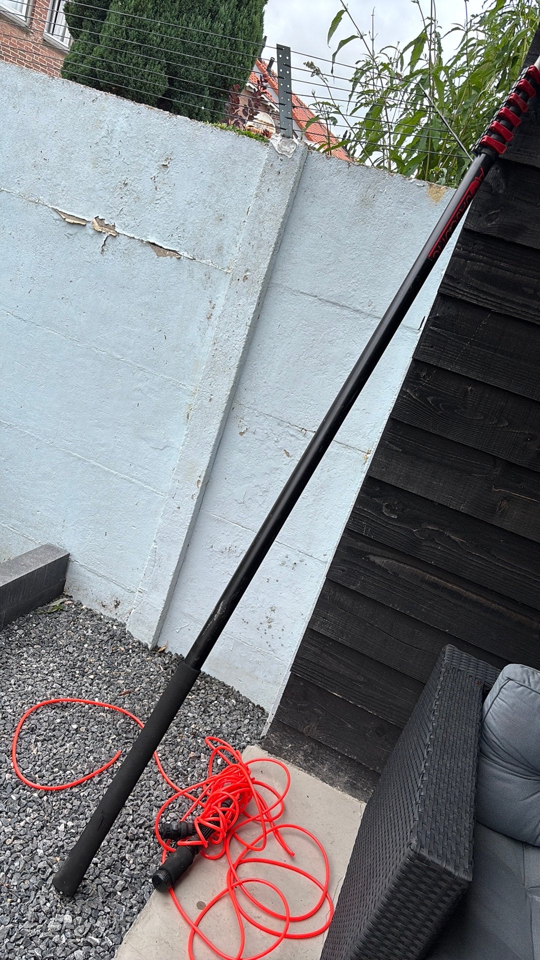 Telescoop borstel, Ophalen