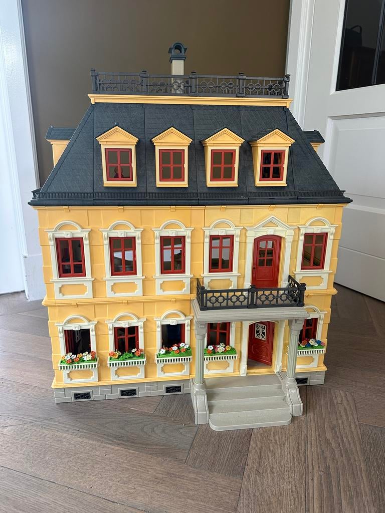 Playmobil Groot Herenhuis Poppenhuis met Meubels, Ophalen of Verzenden, Zo goed als nieuw, Poppenhuis