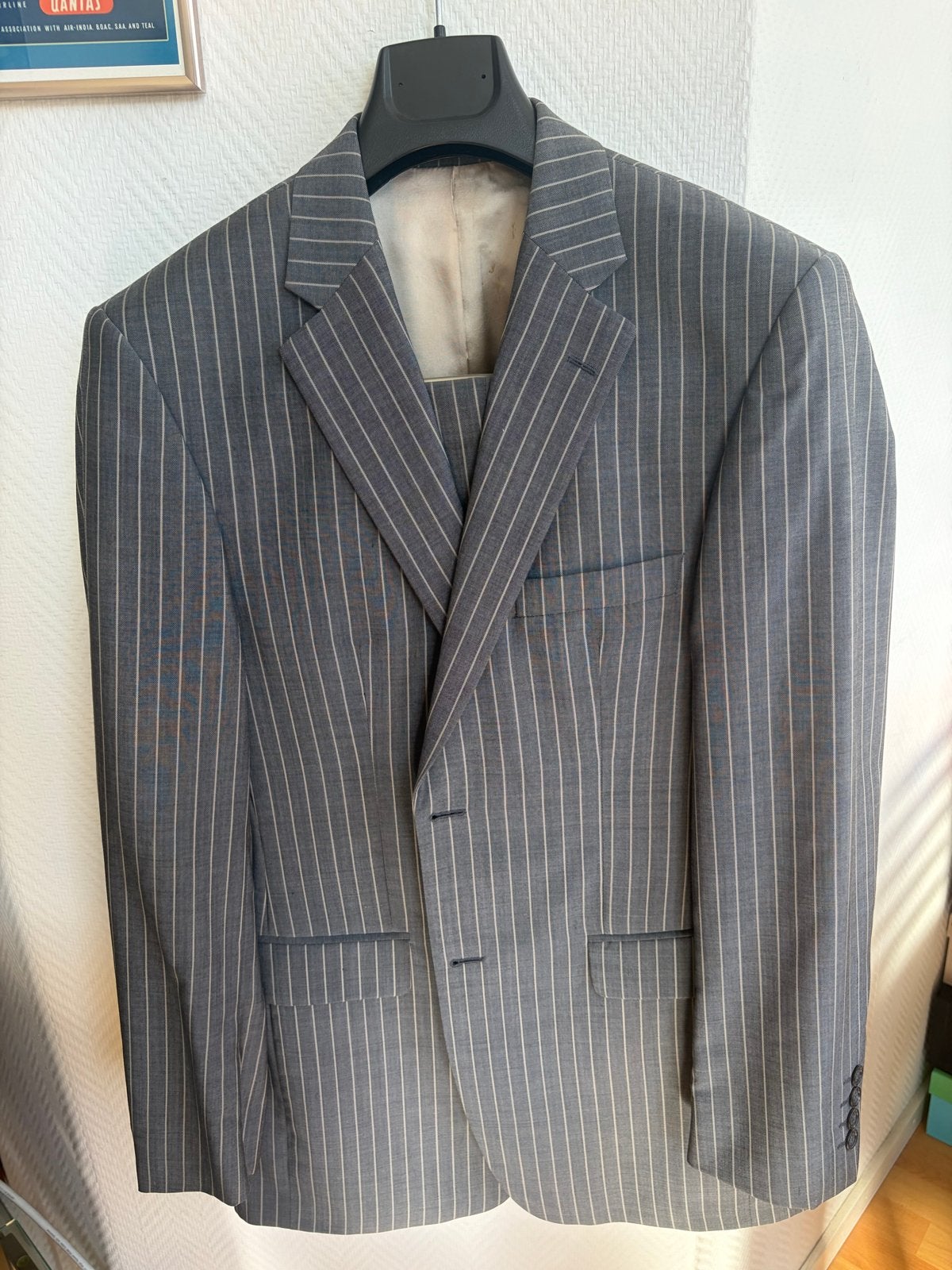 Brixon Pak - Grijs met Beige Strepen - Maat 48, Ophalen of Verzenden, Gedragen, Maat 48/50 (M), Grijs