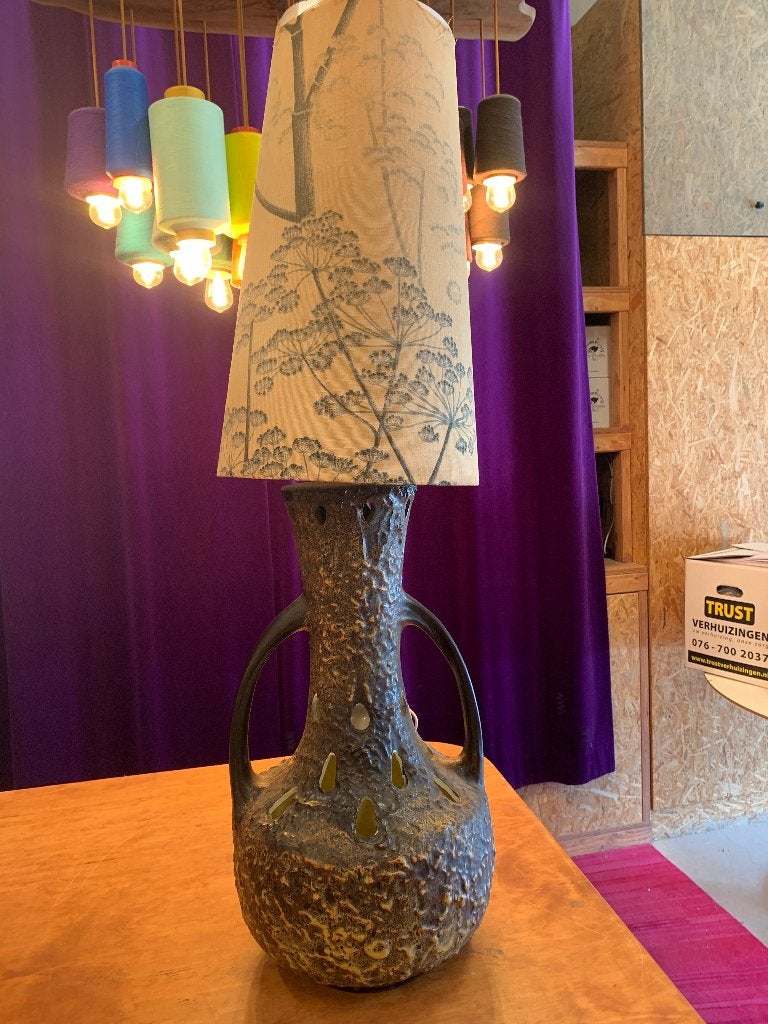 Vaaslamp Bruin met hendels, Huis en Inrichting, Ophalen, Gebruikt, 100 tot 150 cm, E27 (groot)