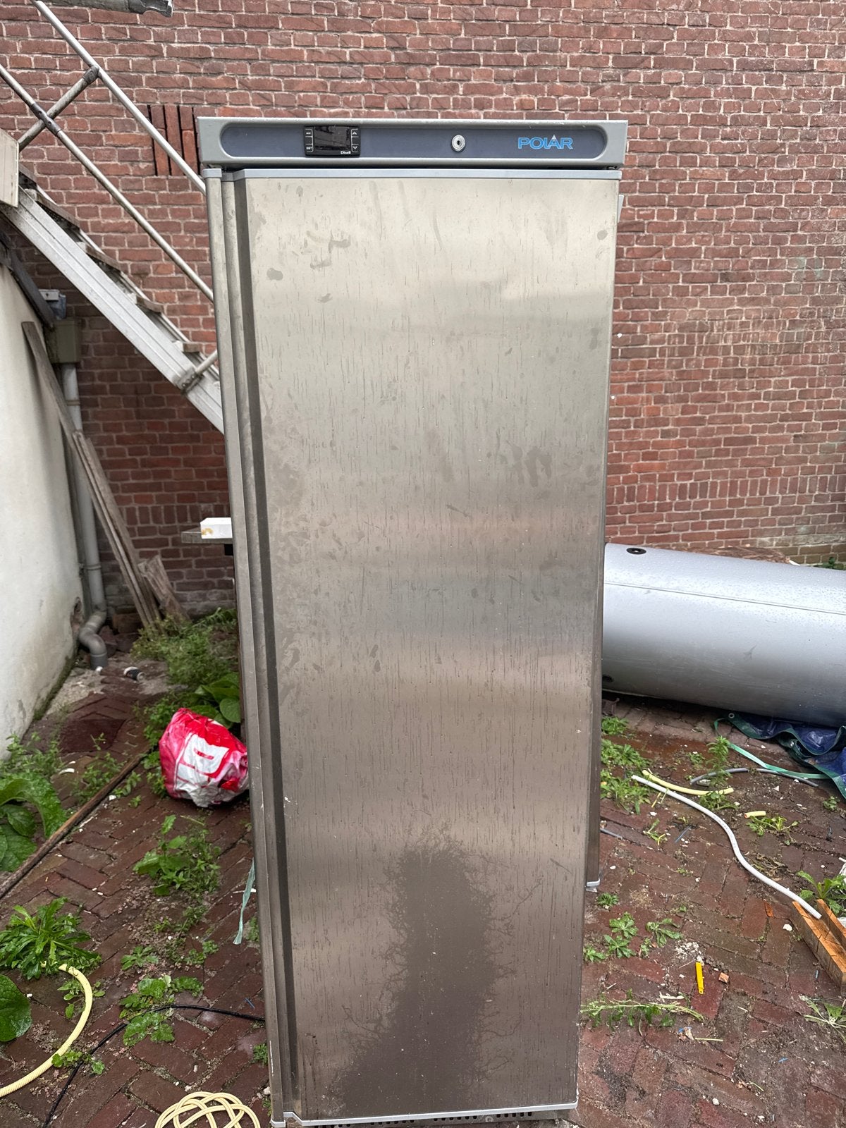 Polar CD082-E-02 Koelkast - RVS - Gebruikt, 200 liter of meer, 60 cm of meer, Zonder vriesvak, Gebruikt