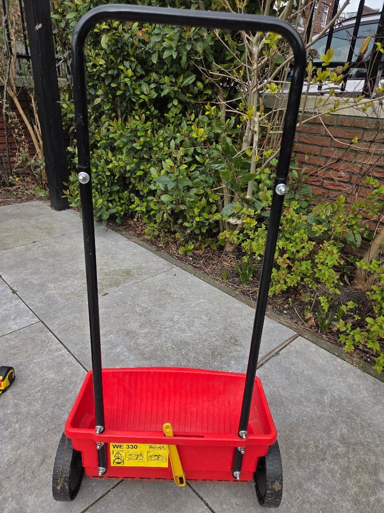 Strooiwagen gazonmest / graszaad, Tuin en Terras, Gras en Kunstgras, Ophalen, Gebruikt, 20 m² of meer, Gras