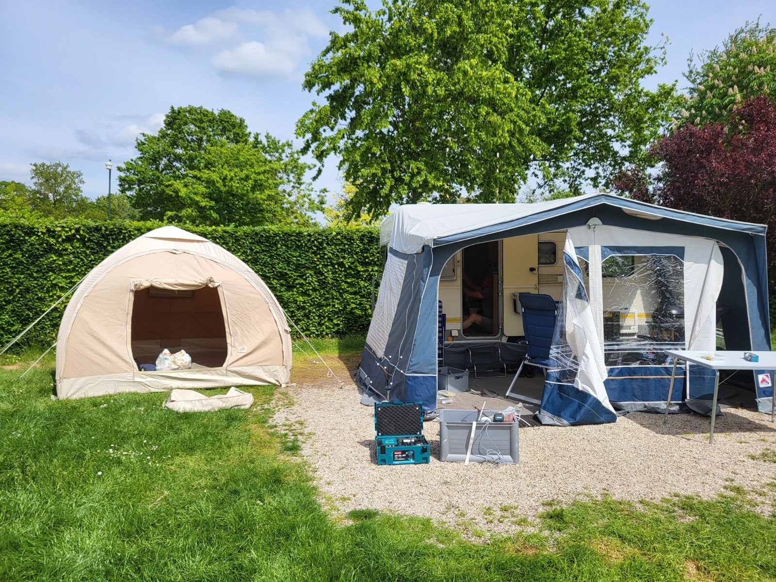 caravan voortent - klein maatje, Ophalen, Gebruikt