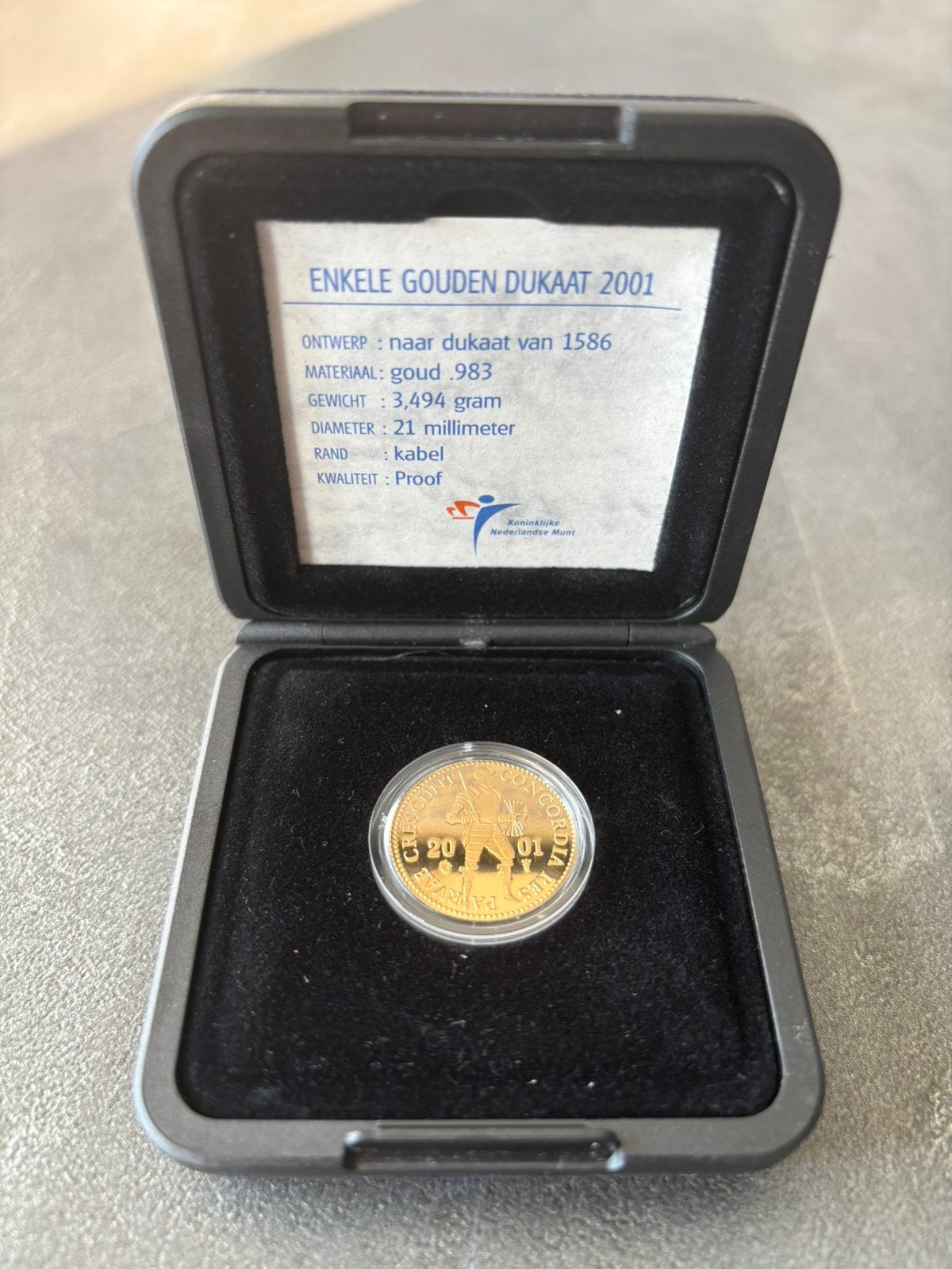 Gouden dukaat 2001, Koningin Beatrix, Losse munt, Goud, Overige waardes
