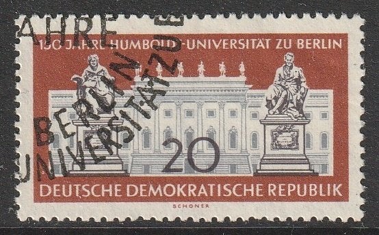 DDR 1960 797 Humboldt-Universiteit, Gest, Ophalen of Verzenden, DDR, Gestempeld