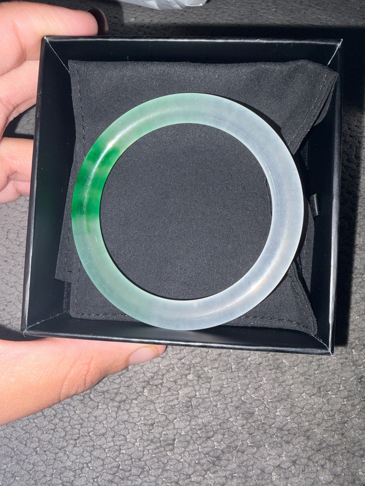 Prachtige Kwartsiet Bangle Armband - Groen en Wit, Overige materialen, Nieuw, Ophalen of Verzenden, Met edelsteen